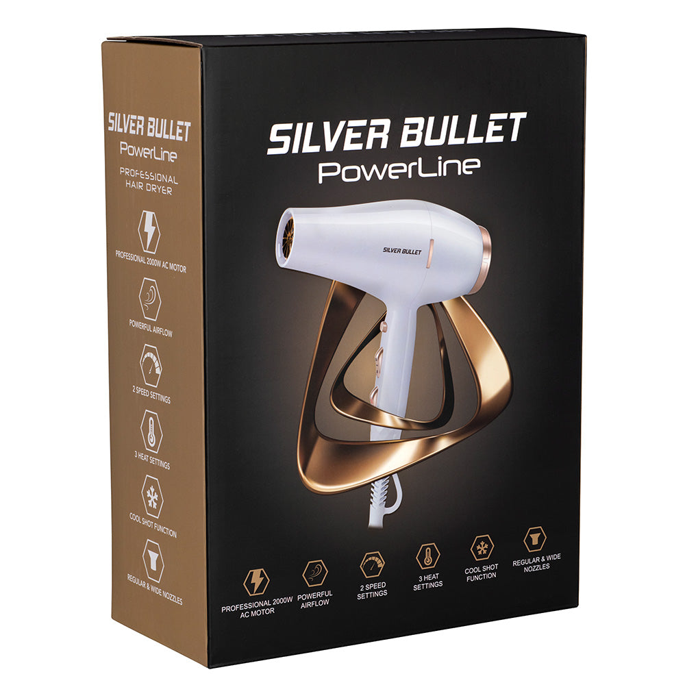 Silver Bullet PowerLine Hair Dryer - White