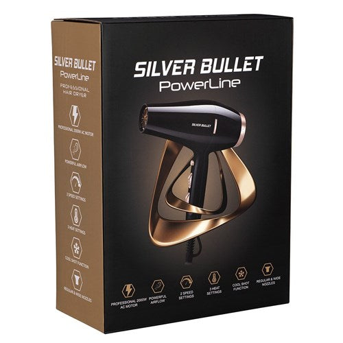 Silver Bullet PowerLine Hair Dryer - Black